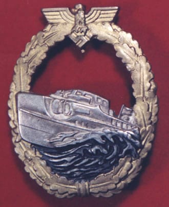 Kriegsmarine Fast Attack Craft Badge, version 1